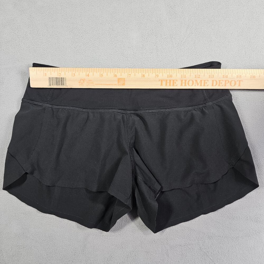 Lululemon Speed Up Shorts Womens 4 Black Athleisure Gym Performance Stretch - Picture 10 of 14